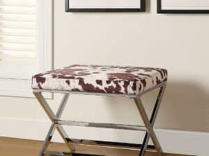 Cow Print Bench