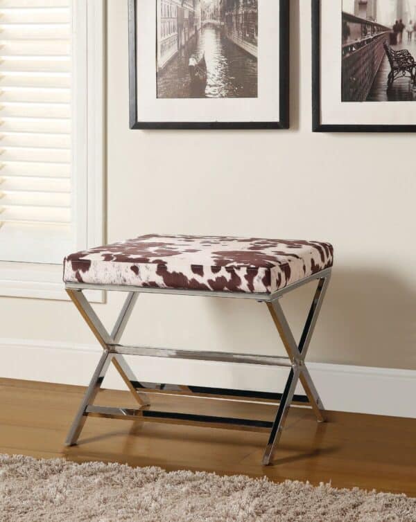Cow Print Bench