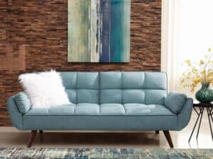 Luske Turquoise Futon Sleeper Sofa