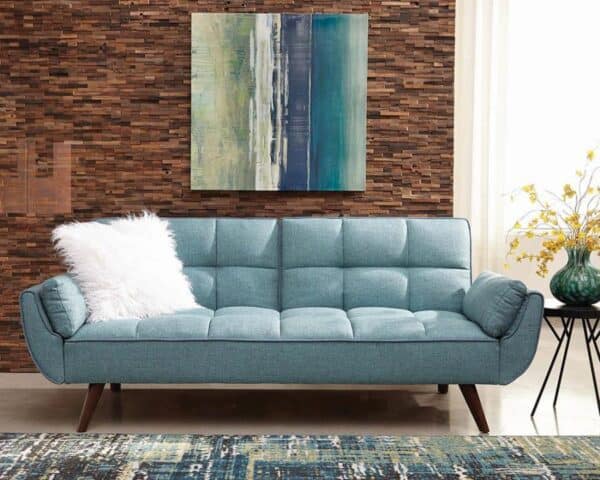Luske Turquoise Futon Sleeper Sofa