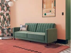 Atwater Lenna Green Futon Sofa