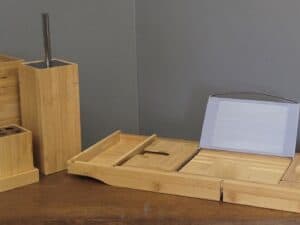 Bamboo Bathroom Accessory Package