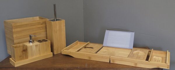 Bamboo Bathroom Accessory Package
