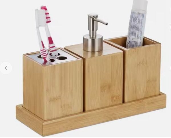 Bamboo Bathroom Accessory Package - Image 2